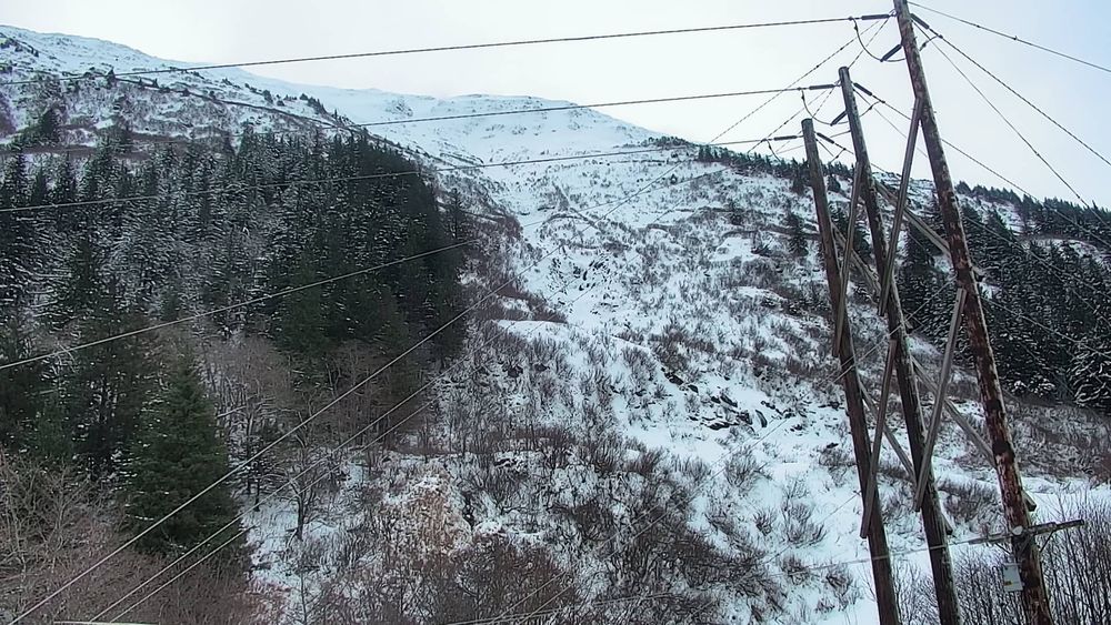 Thane Road @ Snowslide Creek Avalanche Path MP 1.9 — View 6