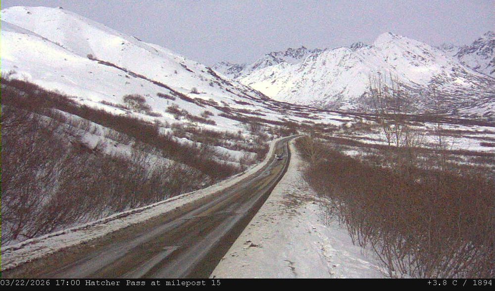 Hatcher Pass at MP 15 live webcam