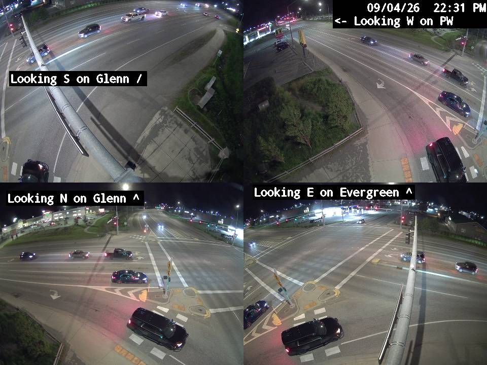 Glenn Hwy & Palmer Wasilla Hwy / Evergreen Rd live traffic camera