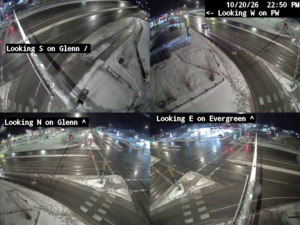 Glenn Hwy & Palmer Wasilla Hwy / Evergreen Rd live traffic camera