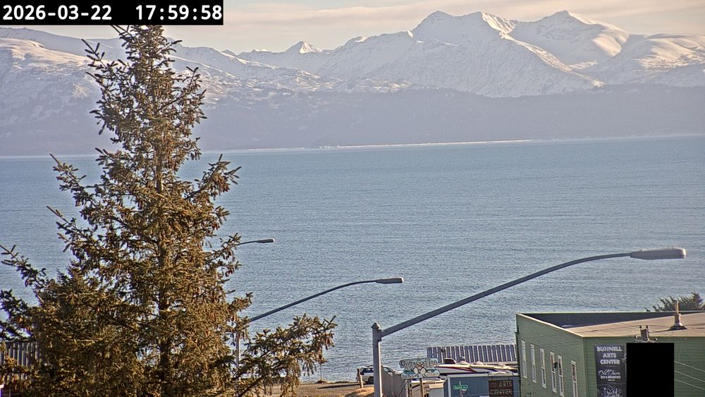 Kachemak Bay at end of Main St live webcam