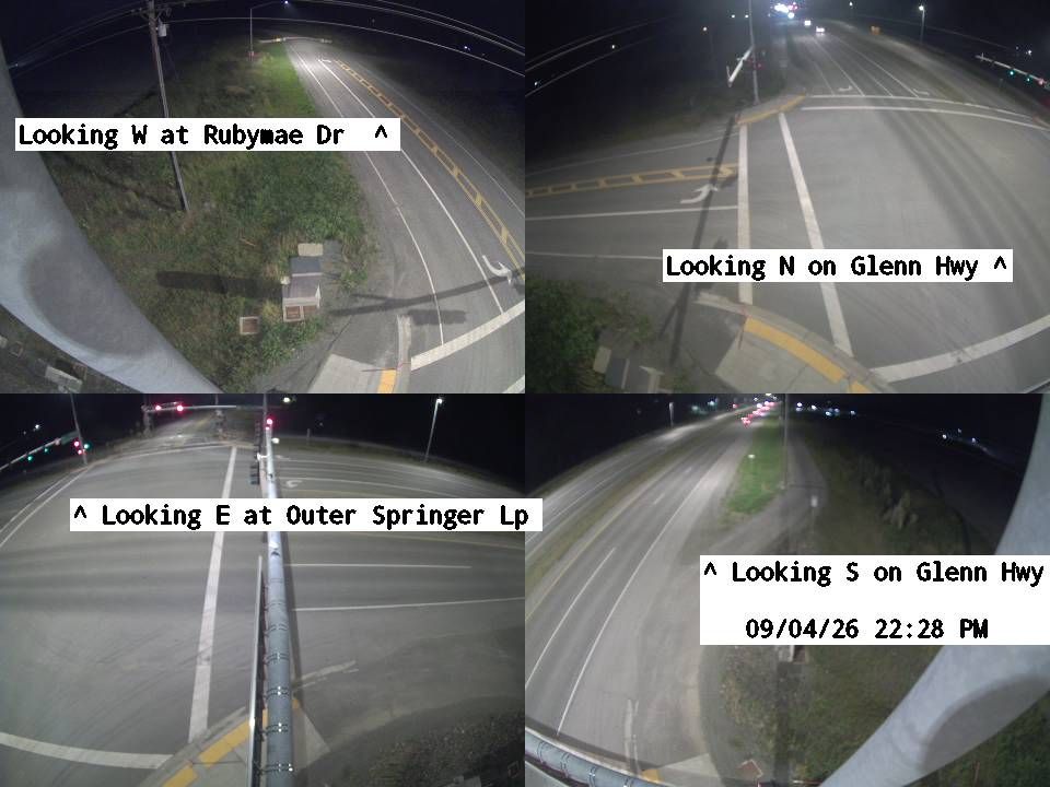 Glenn Hwy & Outer Spring Loop / Rubymae Dr live traffic camera